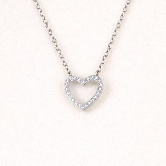 Collana Cuore Pavé | Nude Jewelry