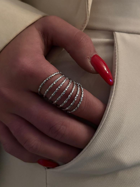 Anello Sette fasce intrecciate | Nude Jewelry