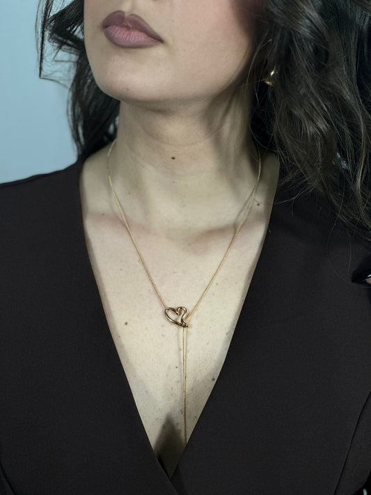Collana Cuore Lariat | Nude Jewelry